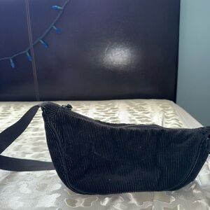 Uniloq Black Corduroy Fanny Pack